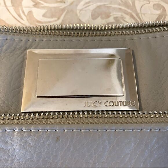 Juicy Couture Gray Leather Crossbody Handbag Logo on Strap Gorgeous - Picture 2 of 13